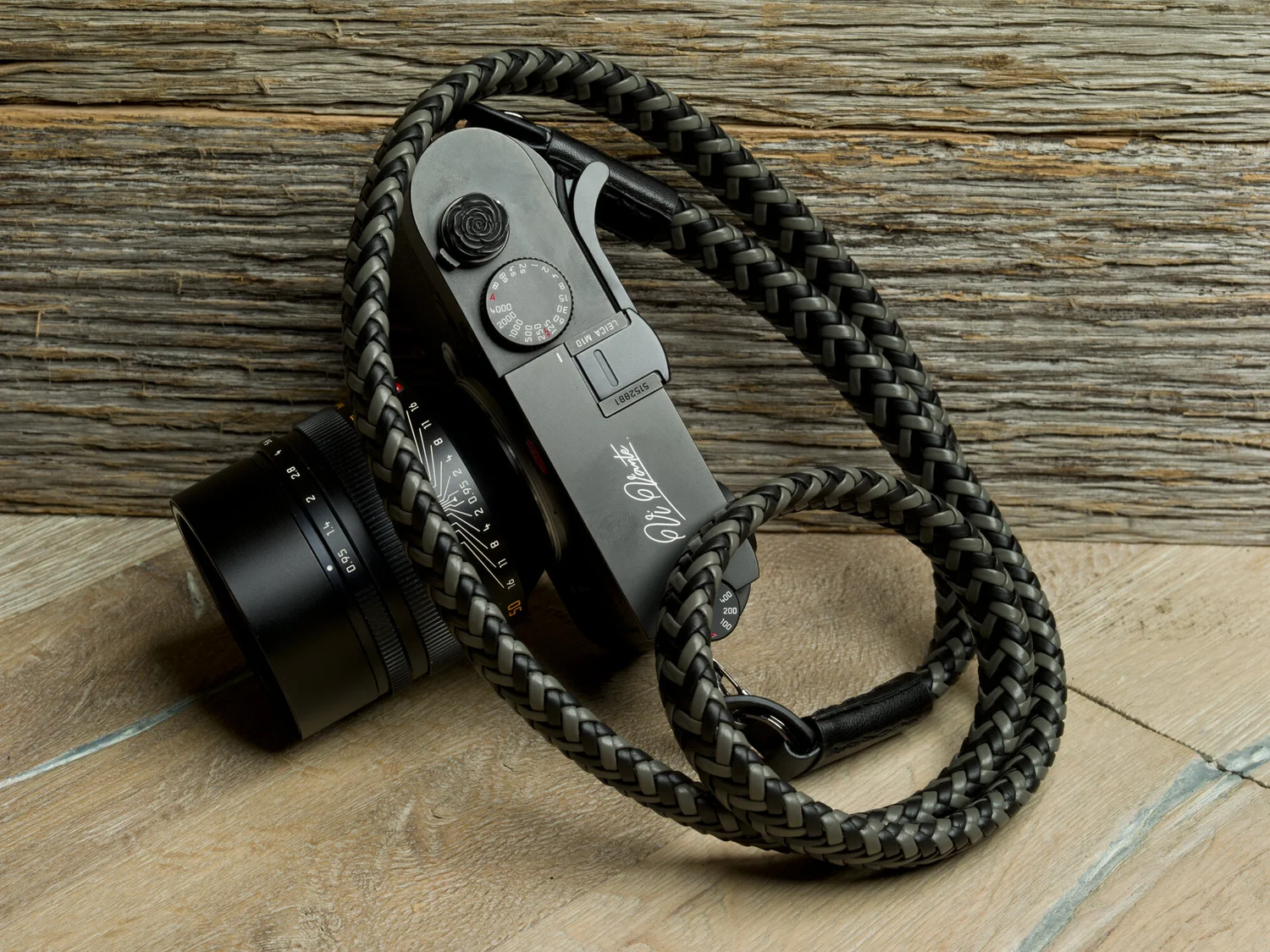 Vi Vante Monochrom Edition Matador Leather braided camera strap 47", image 1