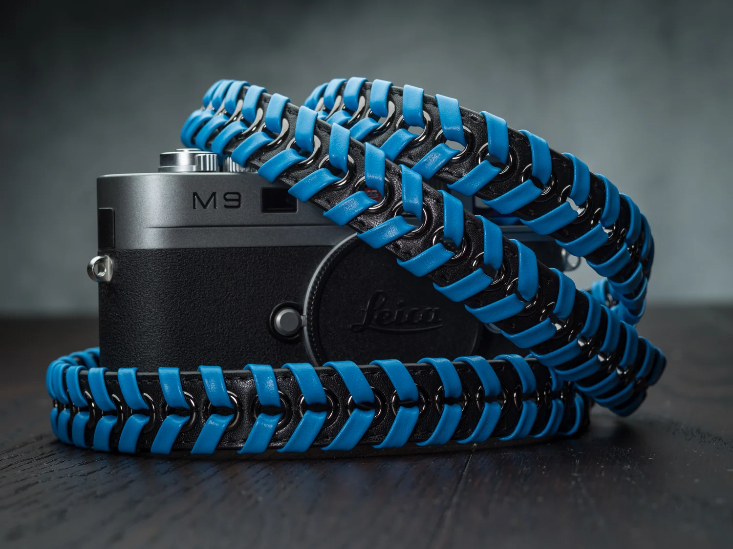 Vi Vante Ascari Sapphire Blue Napa Leather 47" Camera Strap