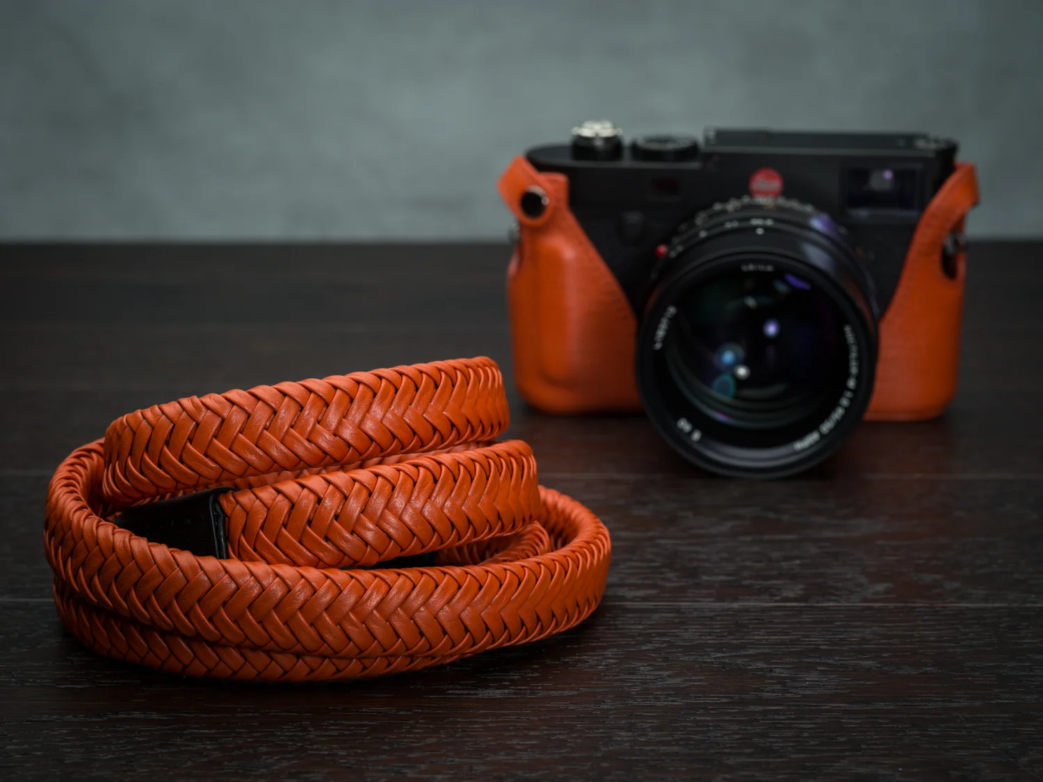Vi Vante Matador Burnt Orange 120cm 47" Braided Leather Camera Strap