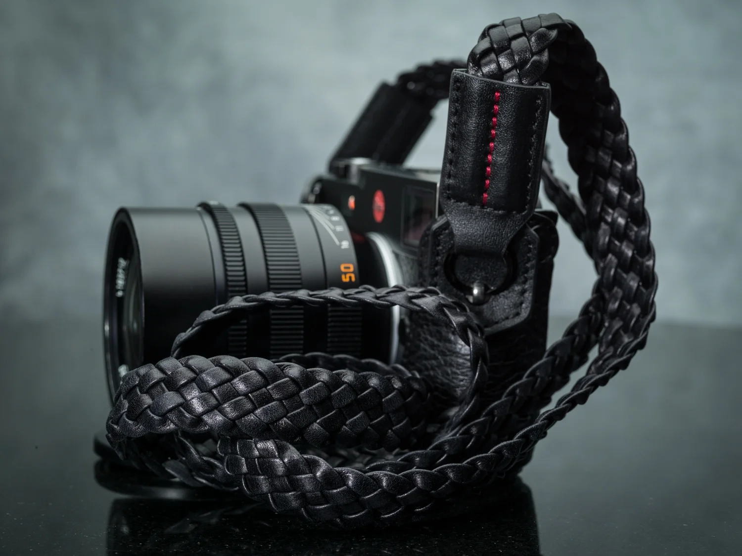 Lambskin Leather Braided Camera Strap
