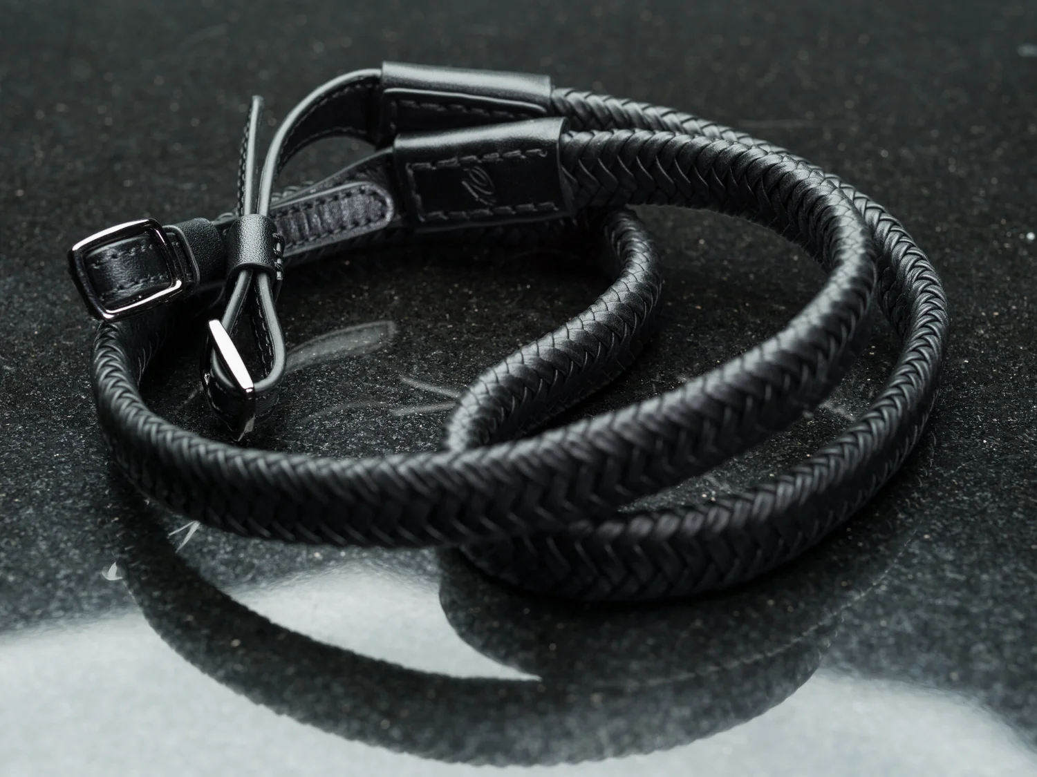 Leather Leica SL Camera Strap Braided Black