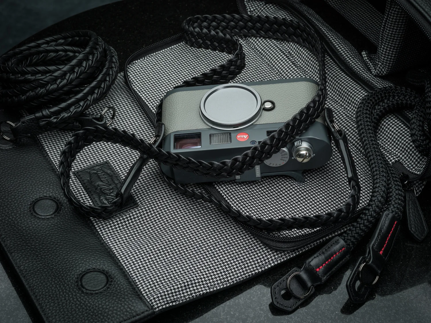 Lambskin Leather Braided Camera Strap