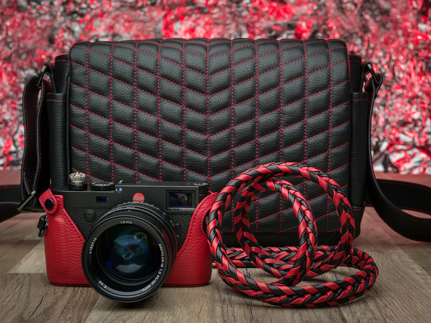 Leica M10/P M240/P Vi Vante Classique Red Leather Half Case, image 9