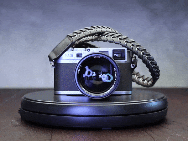 designer fashion camera strap Napa leather