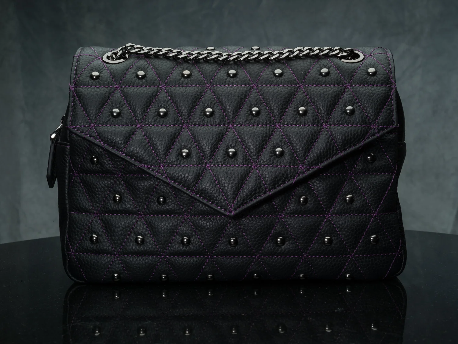 The Vi Vante "Crush" Quilted Leather Ladies Purse Handbag, image 2
