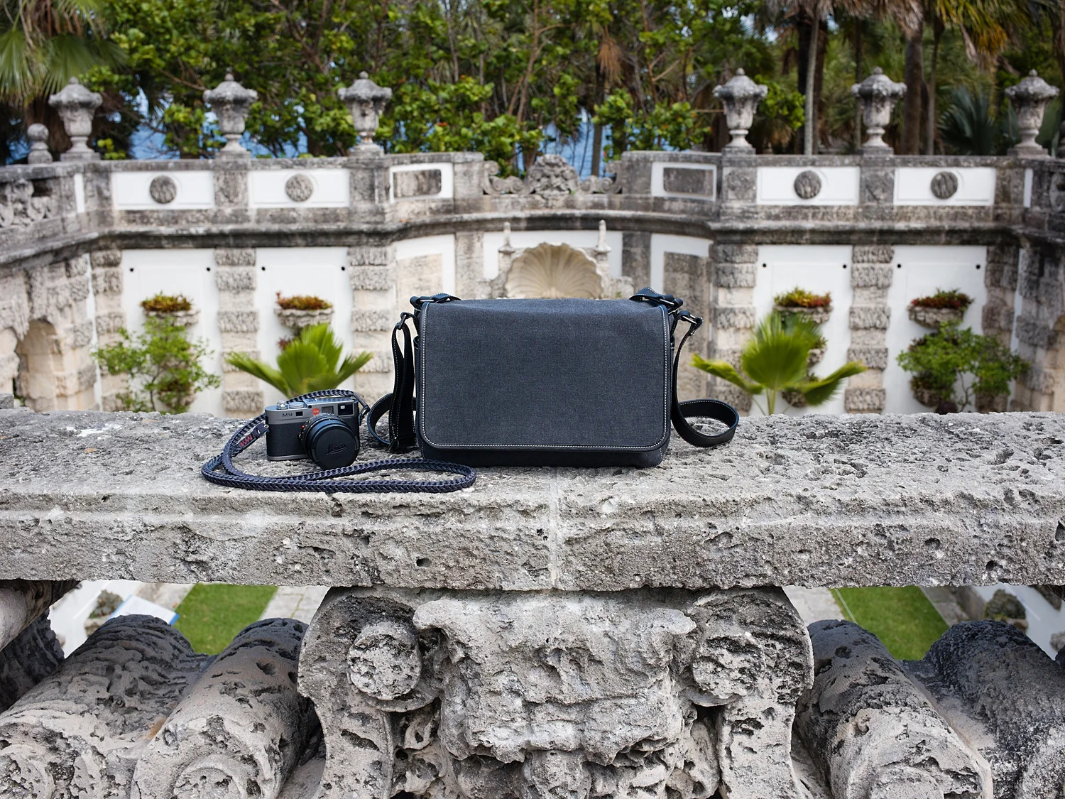 Waxed Canvas & Leather Camera bag by Vi Vante microsuede interior luxury designer Vizcaya
