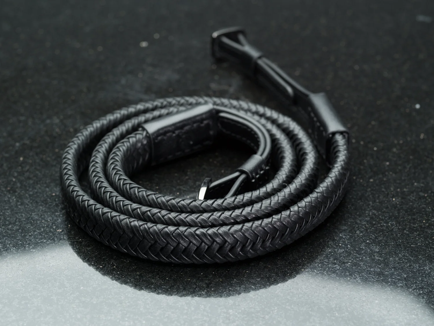 Leather Leica SL Camera Strap Braided Black