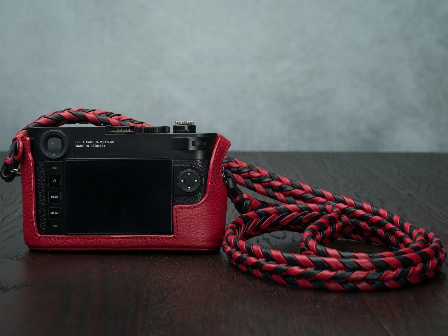 Leica M10/P M240/P Vi Vante Classique Red Leather Half Case, image 4