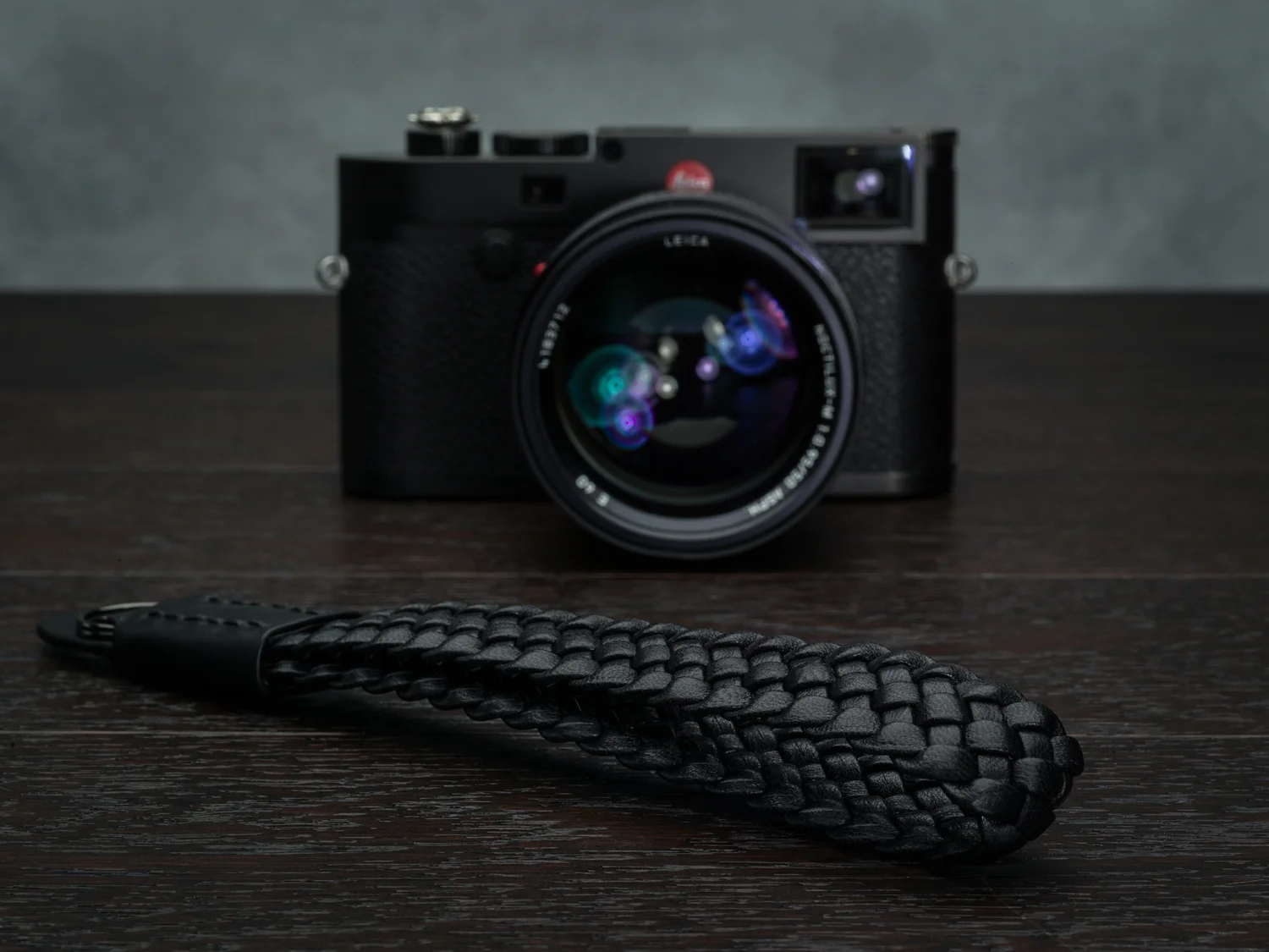 luxury, leather, braided, wrist strap, leica, m10, m240, M9, Q, Q2, vivante, braidy, black