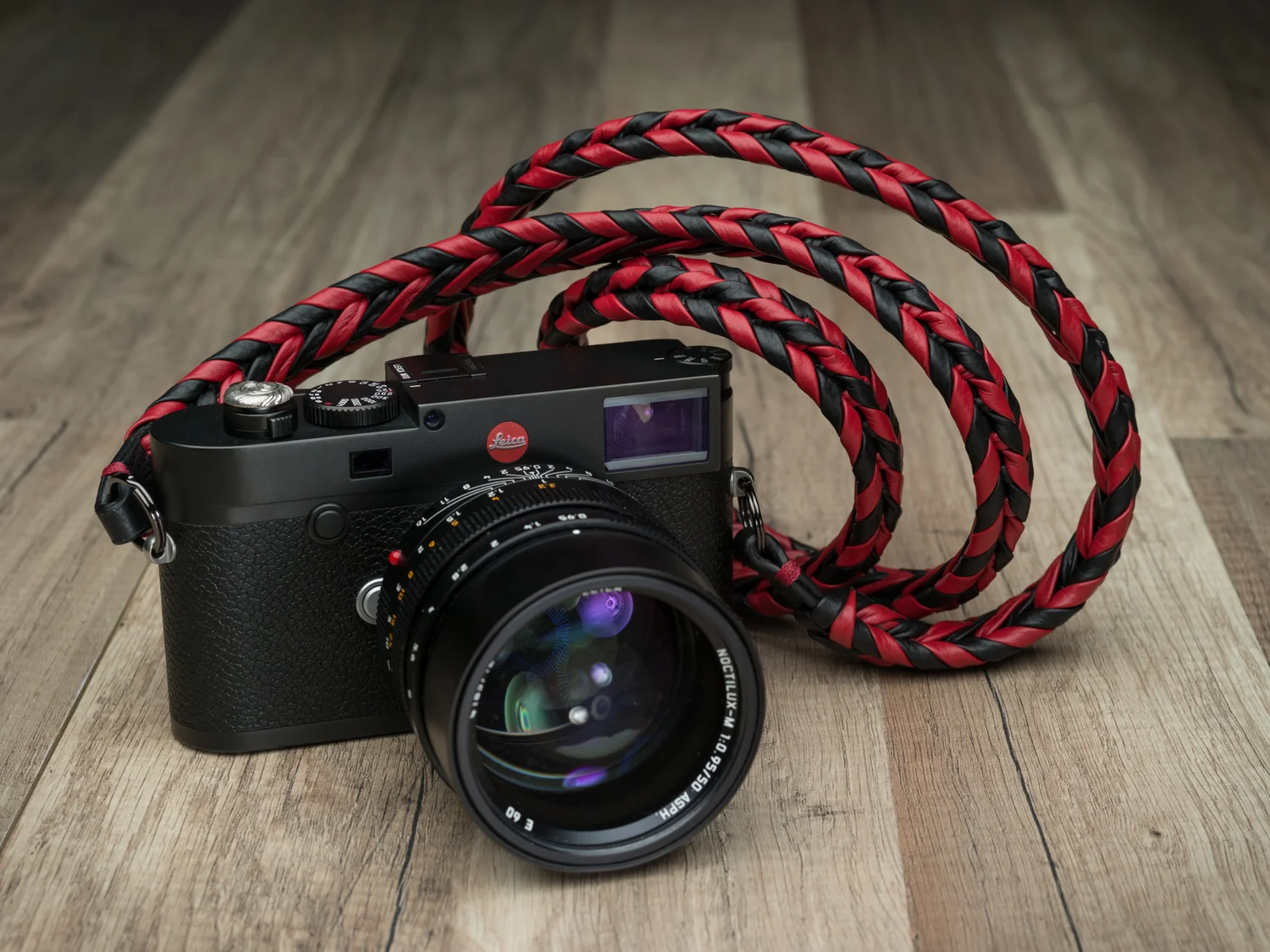 best camera strap in the world braided leather red black leica sony fuji