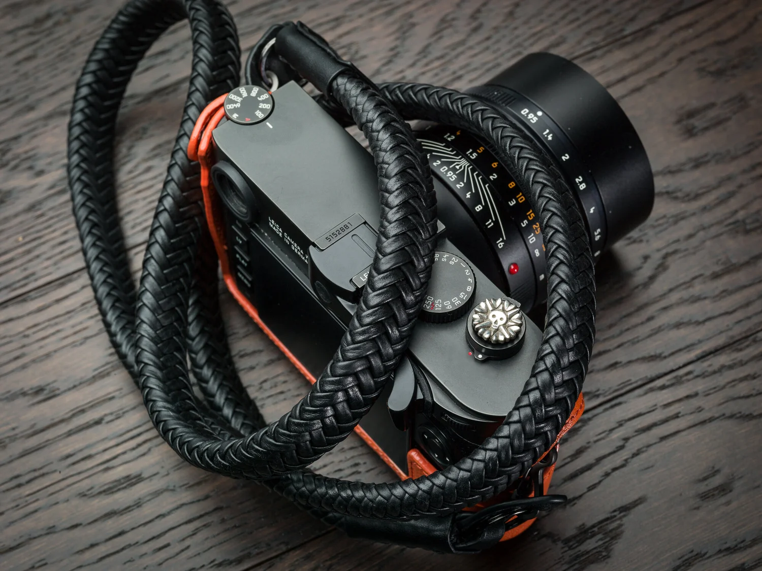 Leica M10/P M240/P Vi Vante Classique Orange Leather Half Case, image 9