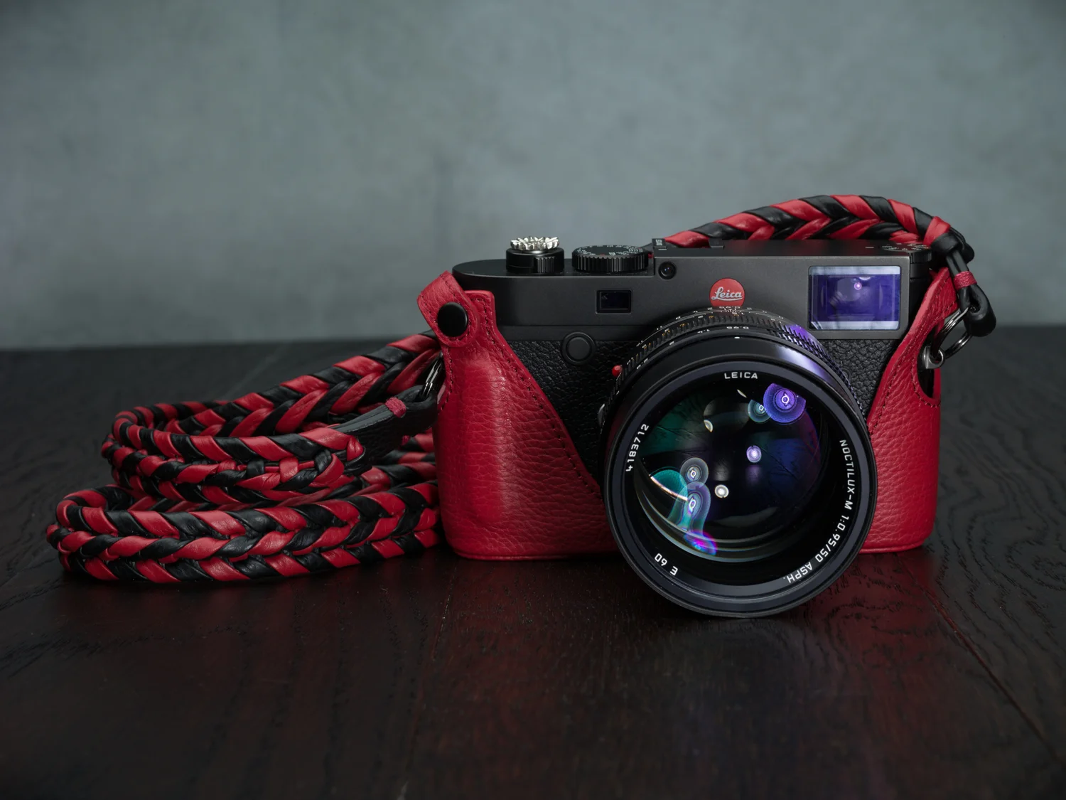 Leica M10/P M240/P Vi Vante Classique Red Leather Half Case, image 3