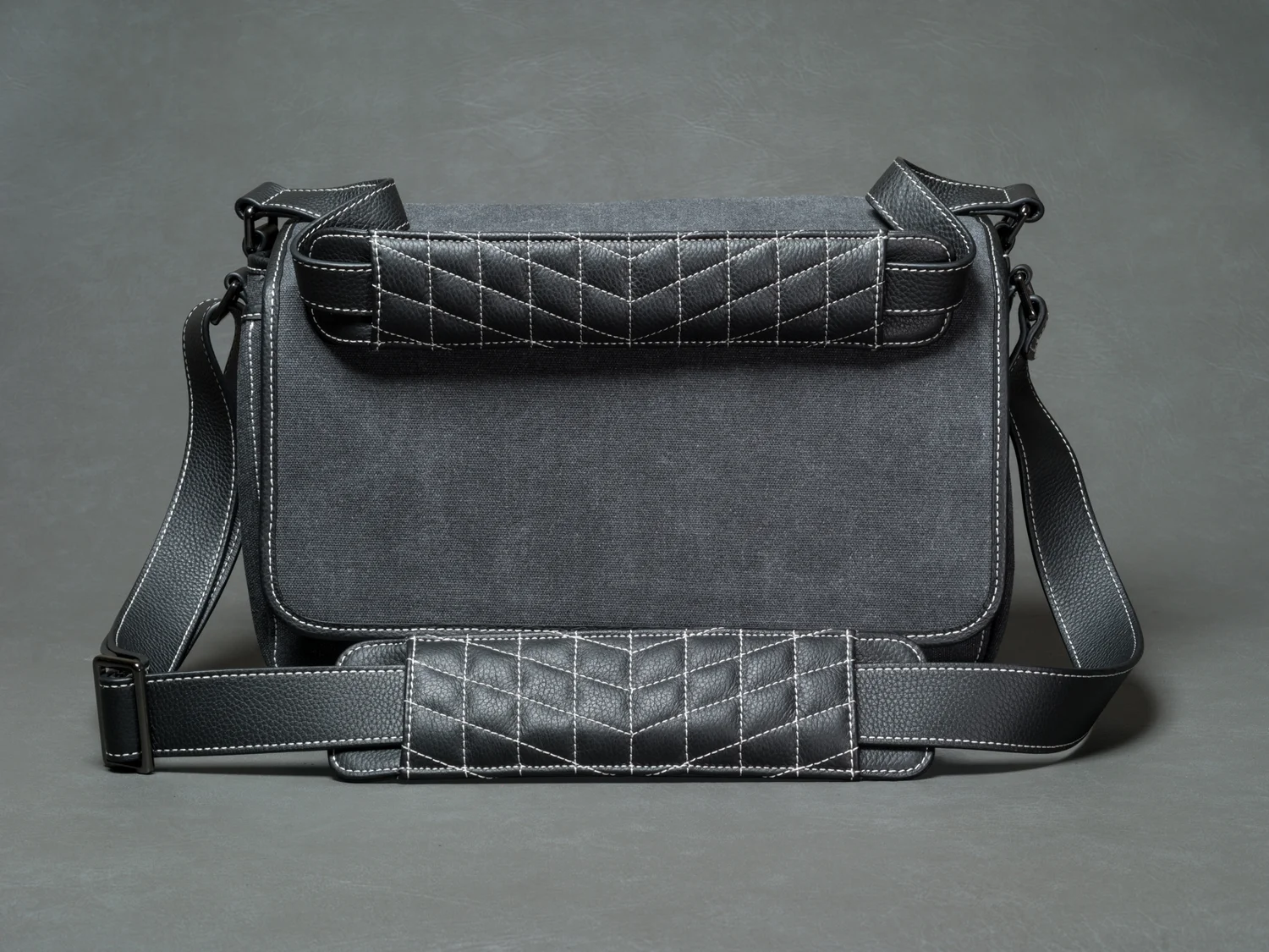 Waxed Canvas & Leather Camera bag by Vi Vante microsuede interior luxury designer