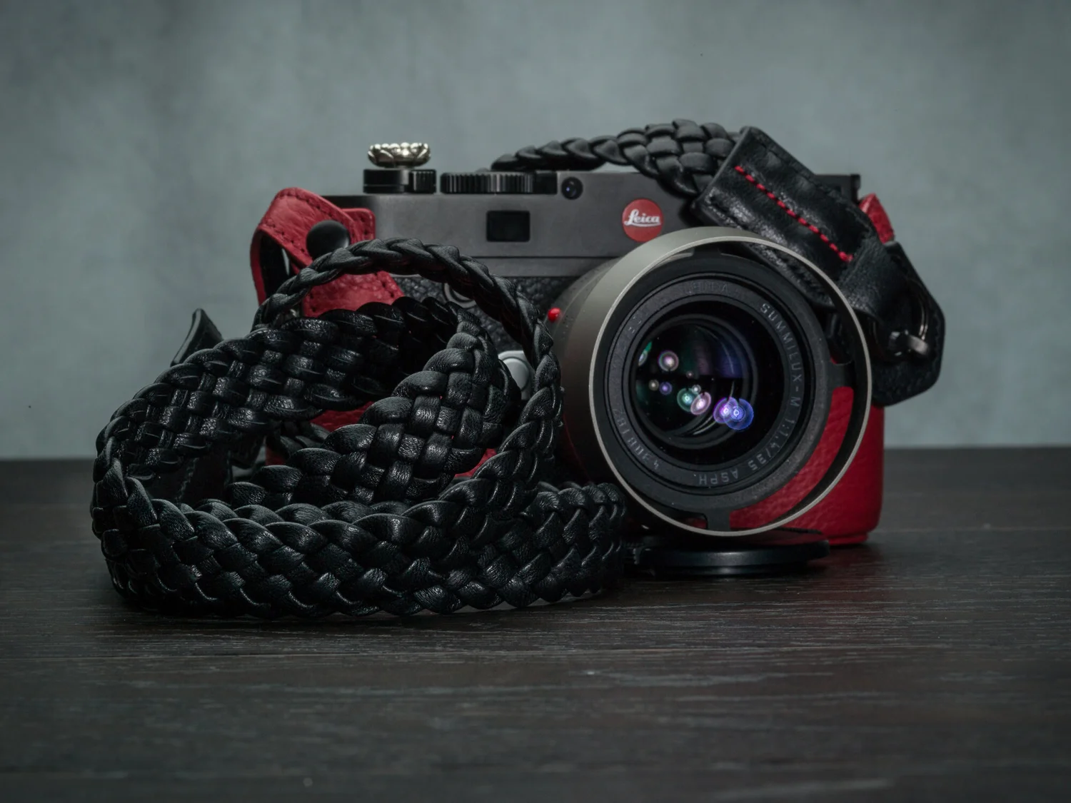 Leica M10/P M240/P Vi Vante Classique Red Leather Half Case, image 2